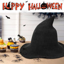 Halloween witch hat, women's wide brimmed foldable pointed hat, Halloween party costume accessories. Witch Hat Wool