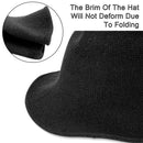Halloween witch hat, women's wide brimmed foldable pointed hat, Halloween party costume accessories. Witch Hat Wool