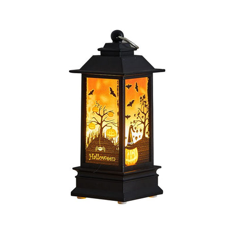 4 Pcs Halloween Decor Lantern,Portable LED Candle Lantern,Simulation Candle Flashing for Outdoor Indoor Halloween