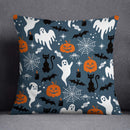 Happy Halloween Throw Pillow Covers 18x18,Trick or Treat Farmhouse Holiday Decorative Cushion Covers for Home Halloween （3pcs）