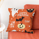 Happy Halloween Throw Pillow Covers 18x18,Trick or Treat Farmhouse Holiday Decorative Cushion Covers for Home Halloween （3pcs）