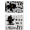DIY Pumpkin Ghost Monster Castle Bat Halloween Decorations Window Stickers Decals Halloween Party Decoration Horror Window