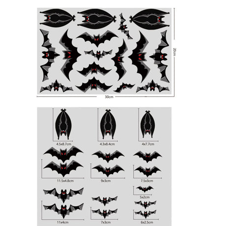 DIY Pumpkin Ghost Monster Castle Bat Halloween Decorations Window Stickers Decals Halloween Party Decoration Horror Window