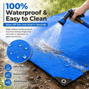 118" x 78.7" Heavy Duty Pool Ground Tarp for Inflatable Tanning Pool, Waterproof & UV Resistant Protective Floor Mat Pool Liner Protector with Grommets for Above Ground Blow Up Pool