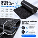 Above Ground Pools Pathways, 16" x 10\' Slip-Proof Absorb Water Pools Ground Walkways- Pool Spa Floor Mat Pad for Above Ground Pools, Spas, Hot Tubs(Black)