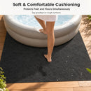 Above Ground Pools Pathways, 16" x 10\' Slip-Proof Absorb Water Pools Ground Walkways- Pool Spa Floor Mat Pad for Above Ground Pools, Spas, Hot Tubs(Black)