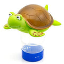 Turtle-Shaped Pool Chlorine Floater Dispenser | Adjustable Flow with 24 Vent Holes | Holds 4 x 1" or 3" Tablets | UV-Resistant ABS Plastic | for Pools, Spas & Hot Tubs