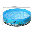 Kiddie Pool 60x10inch, Round No Inflatable Foldable Thick Pvc Water Tub, Ocean Print Portable Play Pool for Kids Pet Backyard Summer