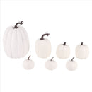 Halloween White Artificial Pumpkin Decoration Foam Pumpkin Desktop Core Thanksgiving Halloween Decoration 7 Pieces
