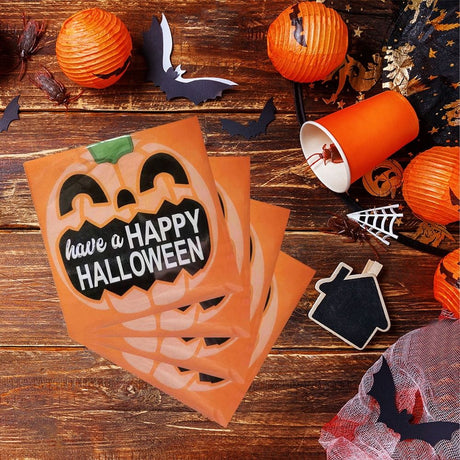 Halloween Napkins Pumpkin Napkins, 20 Pack Disposable Paper Dinner Napkins for Party Halloween Decorations