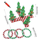 Inflatable Christmas Games Set Inflatable Christmas Tree with Scores Ring Toss Game 1 Inflatable Christmas Tree 4 Ring Toss for Christmas Party Favors Xmas Indoor Outdoor Game