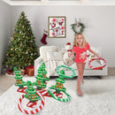 Inflatable Christmas Games Set Inflatable Christmas Tree with Scores Ring Toss Game 1 Inflatable Christmas Tree 4 Ring Toss for Christmas Party Favors Xmas Indoor Outdoor Game