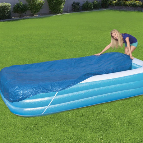 Inflatable Pool Cover, Rectangular Pool Cover, Above Ground Pool Covers, Suitable for Swim Pool Under 133