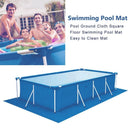 Heavy-Duty Pool Ground Cloths, 9.84ft x 16.40ft, Waterproof PE Pool Mat, Rectangular Pool Liner Pad Tarp, Suitable for Frame above Ground Pools Inflatable Top Ring Swimming Pools, Blue