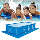 Heavy-Duty Pool Ground Cloths, 9.84ft x 16.40ft, Waterproof PE Pool Mat, Rectangular Pool Liner Pad Tarp, Suitable for Frame above Ground Pools Inflatable Top Ring Swimming Pools, Blue