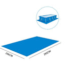 Heavy-Duty Pool Ground Cloths, 9.84ft x 16.40ft, Waterproof PE Pool Mat, Rectangular Pool Liner Pad Tarp, Suitable for Frame above Ground Pools Inflatable Top Ring Swimming Pools, Blue