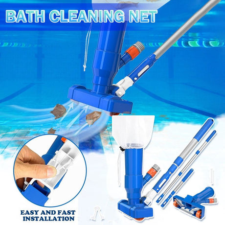 Telescopic Handheld Pool Vacuum Cleaner, Portable Spa Vacuum for Hot Tubs Pools, Efficient Swimming Pool Cleaner with Extendable Pole for Above Ground Inground Pools