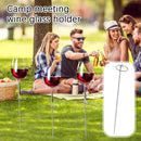 Metal Wine Glass Stake Rustproof Outdoor Drink Holder Ground Insert Stand for Garden Patio Picnic and Beach Elegant Stemware Support for Cocktails and Champagne
