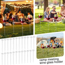 Metal Wine Glass Stake Rustproof Outdoor Drink Holder Ground Insert Stand for Garden Patio Picnic and Beach Elegant Stemware Support for Cocktails and Champagne