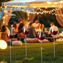 Metal Wine Glass Stake Rustproof Outdoor Drink Holder Ground Insert Stand for Garden Patio Picnic and Beach Elegant Stemware Support for Cocktails and Champagne