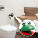 Frog Animal Themed Toilet Paper Holder Decorative Bathroom Tissue Dispenser with Shelf Wall Mounted Resin Paper Rack for Powder Room and Guest Bathroom Decoration