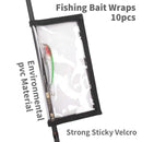 Fishing Lure Wraps 10 Packs Durable Clear PVC Lure Covers Keeps Fishing Safe Easily See Lures Fishing Hook Covers Bait Storage (10pcs 5L+5M)
