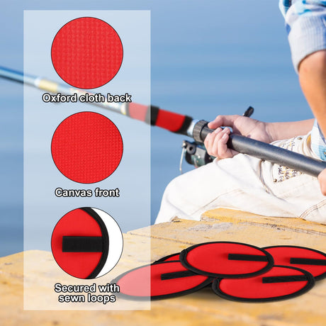 20 Pack Fishing Lure Covers 6 Inch Bait Gloves Lure Shield Wrap Fishing Hook Cover Easily See Bait Storage Protector Guard to Keep Fishermen Safe for Rod