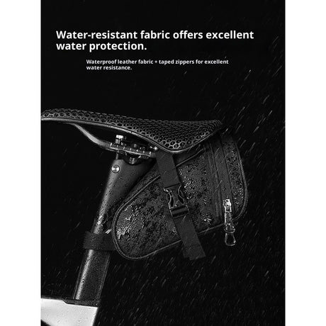 Bike Seat Bag, Water-resistant Bicycle Saddle Bag with Reflective Strap, Cycling Under Seat Pouch, Bike Seat Pack for Mountain Road Bikes and Commuters