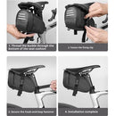 Bike Seat Bag, Water-resistant Bicycle Saddle Bag with Reflective Strap, Cycling Under Seat Pouch, Bike Seat Pack for Mountain Road Bikes and Commuters