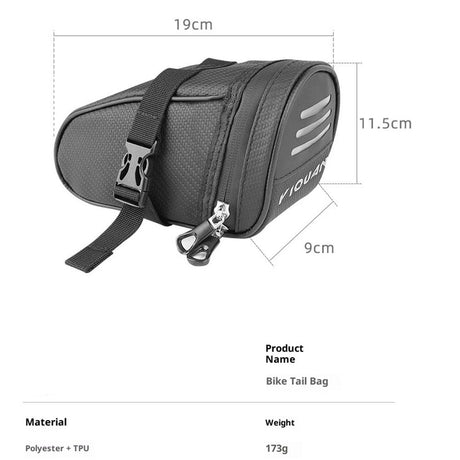 Bike Seat Bag, Water-resistant Bicycle Saddle Bag with Reflective Strap, Cycling Under Seat Pouch, Bike Seat Pack for Mountain Road Bikes and Commuters