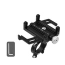 Bike Phone Mount Holder, Aluminum Motorcycle Phone Holder Mount with 360° Rotation, Aluminum Alloy Five Claws Adjustable Road Bike Bracket(Black)