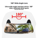 Motorcycle Mirrors 180 Degree Wide-angle Safety Rear View Mirror Blind Spot Side Mirror for Motorcycle, Scooters, Cars, Aircrafts, Boats