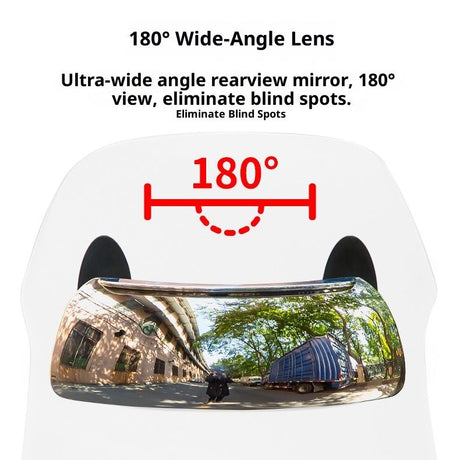 Motorcycle Mirrors 180 Degree Wide-angle Safety Rear View Mirror Blind Spot Side Mirror for Motorcycle, Scooters, Cars, Aircrafts, Boats