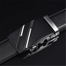 Men's Automatic Belt Leather Business Casual Style Slide belt,  for men Slide Belt Strap Automatic Leather Belt Buckle