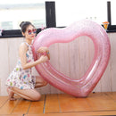 Heart Pool Float, Heart Shaped Summer Swimming Pool Float Loungers Tube Ring Floatie, Water Fun Beach Party Toys for Adults 120cm