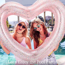 Heart Pool Float, Heart Shaped Summer Swimming Pool Float Loungers Tube Ring Floatie, Water Fun Beach Party Toys for Adults 120cm