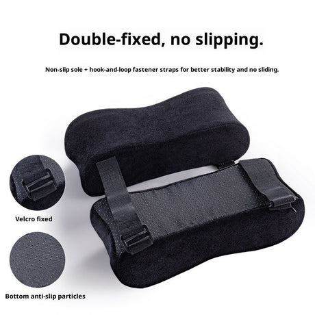 Thick Memory Foam Office Chair Arm Pads - Office Chair Armrest Covers Provide Elbow Cushion and Relieve Pressure - Ergonomic Desk Chair Arm Covers - Gaming, Computer Chair Rest Pads (a pair)