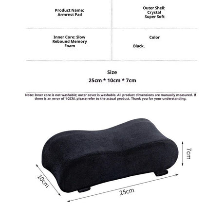 Thick Memory Foam Office Chair Arm Pads - Office Chair Armrest Covers Provide Elbow Cushion and Relieve Pressure - Ergonomic Desk Chair Arm Covers - Gaming, Computer Chair Rest Pads (a pair)