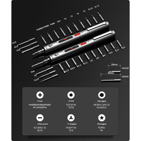 Mini Electric Screwdriver, Precision Screwdriver Set, USB-C Rechargeable, Compact Magnetic Tool for Phone, Laptop, Camera, DIY Projects, Electronics Repair