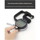 Digital Thickness Gauge, Electronic Micrometer Thickness Meter for Paper Leather Cloth Wire Measuring Tool Range 0-12.7mm Accuracy 0.001mm