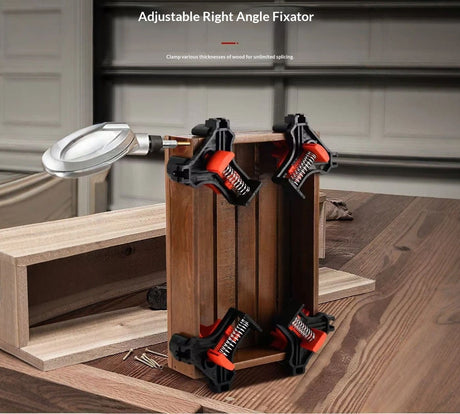 Corner Clamp for Woodworking - 90° Multi-Angle Adjustable Spring Clamps (4Pcs) - Woodworking & Photo Framing Tools, Gifts for Men/Dad/DIYers