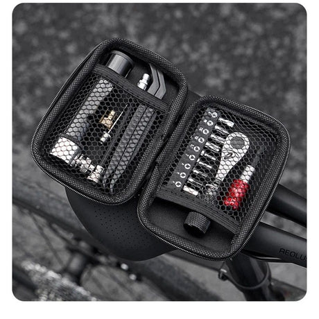 Bike Repair Tool Kit with 10 Magnetic Bits - Alloy Multitool for Bicycle, MTB, Road Cycling - Portable Multifunction Tool Set in One Safety Kit