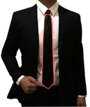 Led Tie Light Up Ties Novelty Necktie For Men LED Light Up Ties Costume Accessory Light Up Neckties（Red）