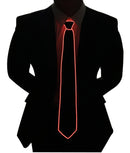 Led Tie Light Up Ties Novelty Necktie For Men LED Light Up Ties Costume Accessory Light Up Neckties（Red）
