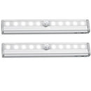 Motion Activated RV Step Lights, 10 LED Battery Operated Motorhome Motion Sensor led Light Strip, Magnetic Night Light Bar for Motorhome Travel,Travel Trailers, Camper (2 Pack)