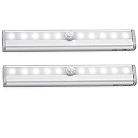 Motion Activated RV Step Lights, 10 LED Battery Operated Motorhome Motion Sensor led Light Strip, Magnetic Night Light Bar for Motorhome Travel,Travel Trailers, Camper (2 Pack)