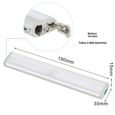 Motion Activated RV Step Lights, 10 LED Battery Operated Motorhome Motion Sensor led Light Strip, Magnetic Night Light Bar for Motorhome Travel,Travel Trailers, Camper (2 Pack)