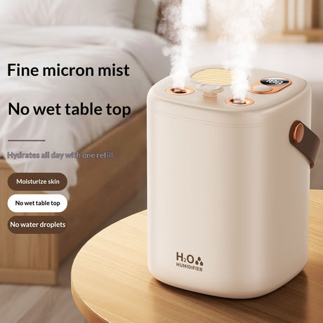 Humidifier for bedroom Portable Cool Mist Humidifiers Auto Shut-Off USB Desk Humidifier,with Warm Night Light and Dual Nozzle Design for Bedroom Travel Office,
