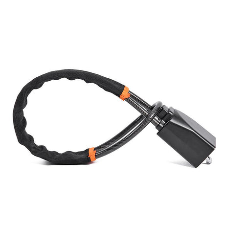 Car Steering Wheel Lock, Seat Belt Lock, Anti-Theft Device, Small and Light-Weight, Multi-Functional, Fit Most Vehicle, SUV, Golf Cart Security (Black)