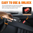 Car Steering Wheel Lock, Seat Belt Lock, Anti-Theft Device, Small and Light-Weight, Multi-Functional, Fit Most Vehicle, SUV, Golf Cart Security (Black)